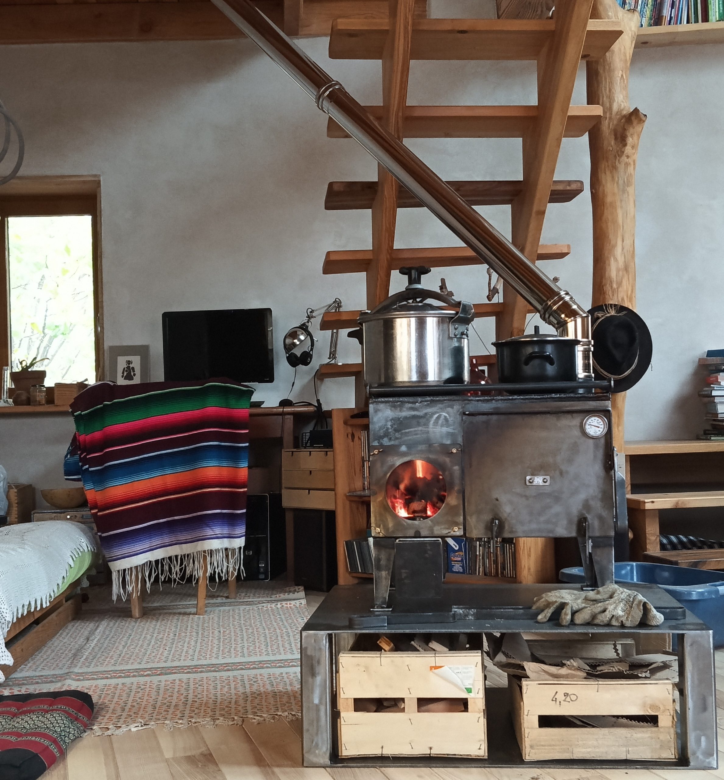 Mini cuisinière à bois