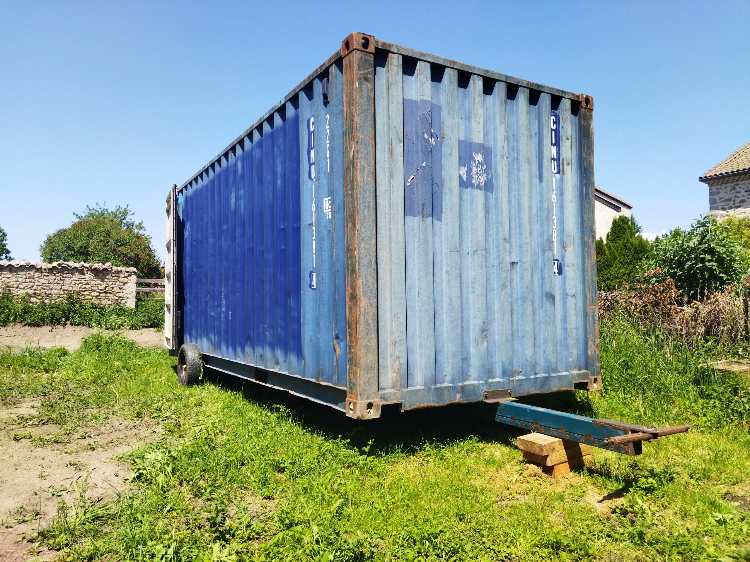 Transformer container en remorque
