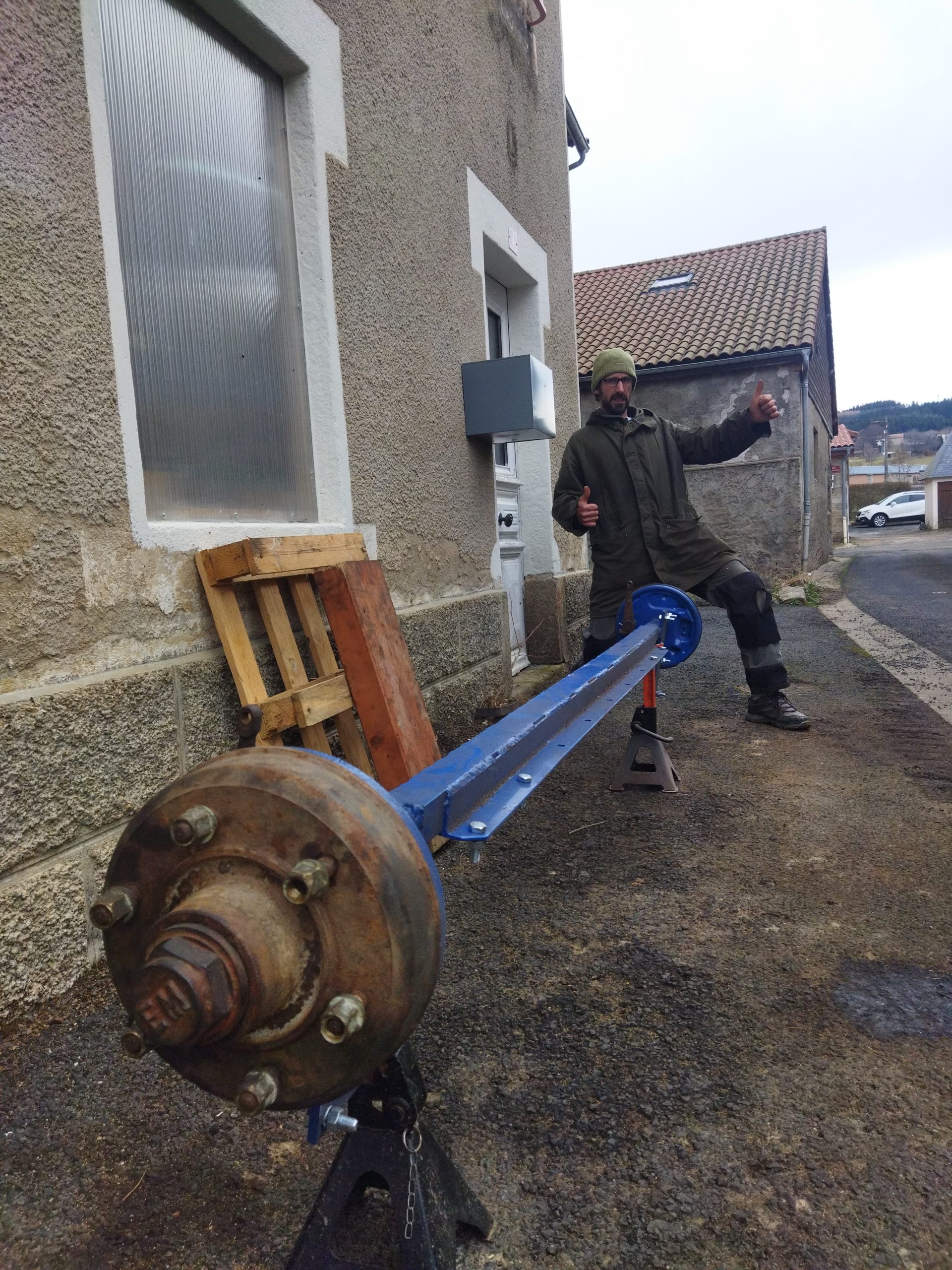 Transformer container en remorque